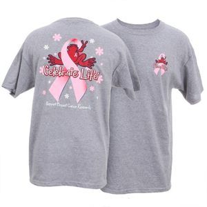 Peace Frogs Breast Cancer Pink Ribbon Sm